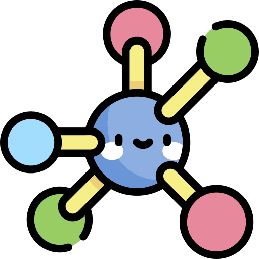 Molecule biology science education icon