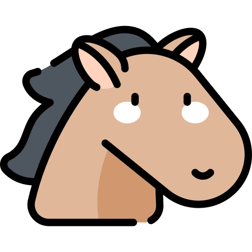 Equine mammal equine therapy icon