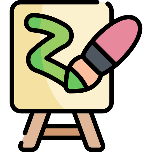 Painting tool easel painting icon