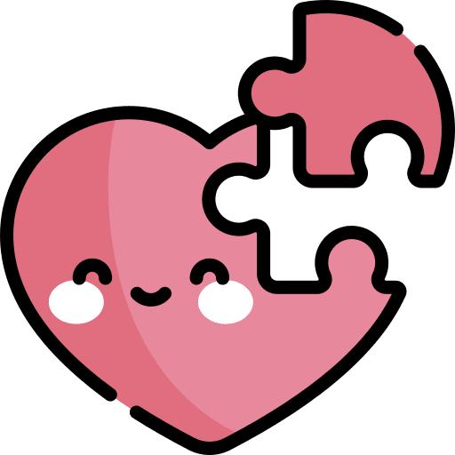 Puzzle puzzle jigsaw heart icon