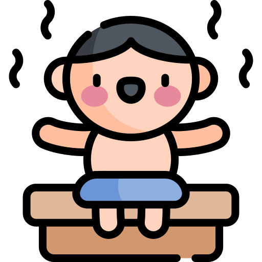 Sauna healthcare and medical spa wellness icon