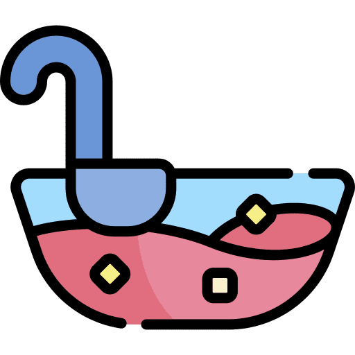 Punch food and restaurant drink punch bowl icon