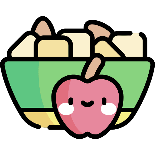 Salad vegan food and restaurant healthy food icon