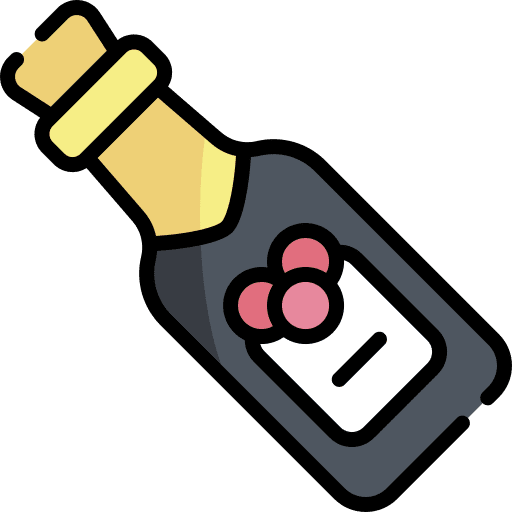 Wine beverage alcohol bottle icon