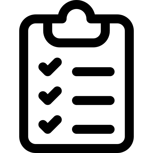 Checklist submission apply business and finance icon