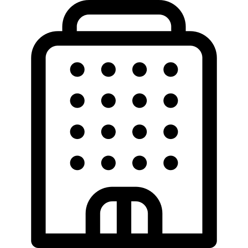 Company buildings center building icon