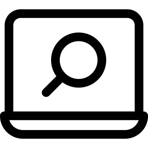 Laptop loupe computer ui icon