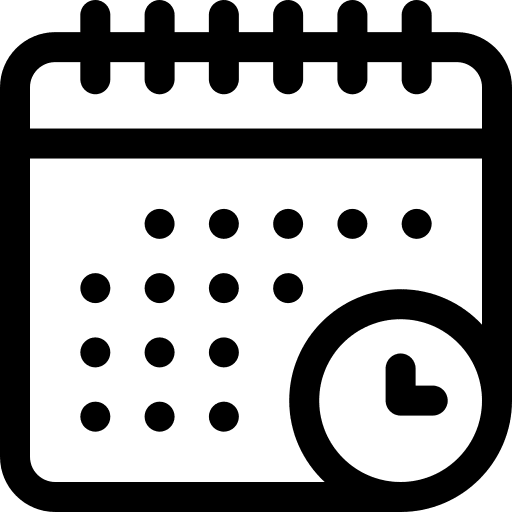 Schedule estimate date timetable icon