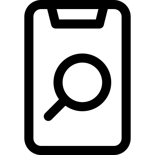 Smartphone touch screen phone loupe icon