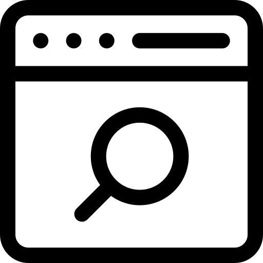 Website magnifying glass xing website logo searching icon
