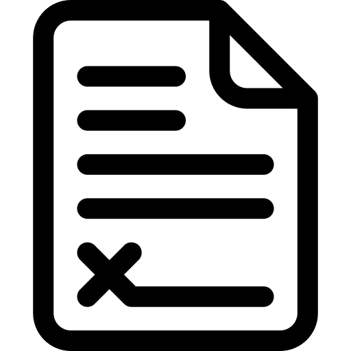Contract files and folders document signature icon