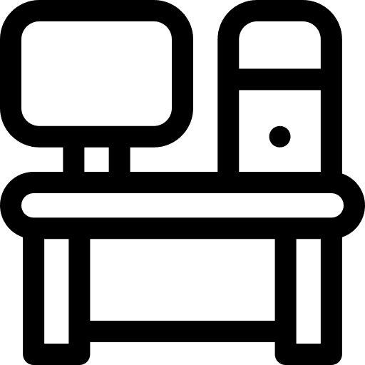 Desk chair studio furniture icon