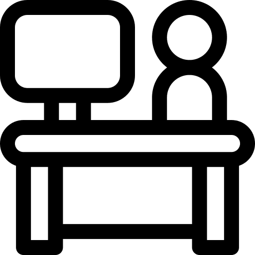 Worker school business and finance user icon