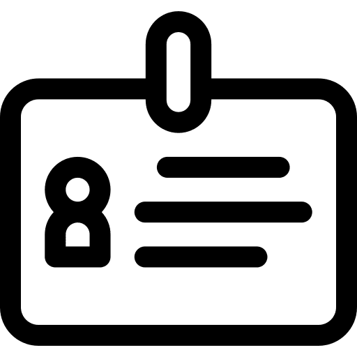 Id card certification credential accreditation icon