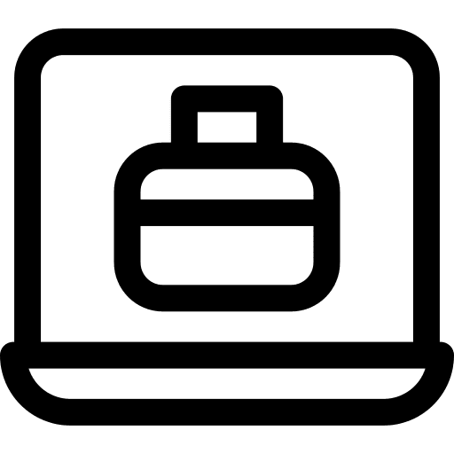 Job business and finance search seo and web icon