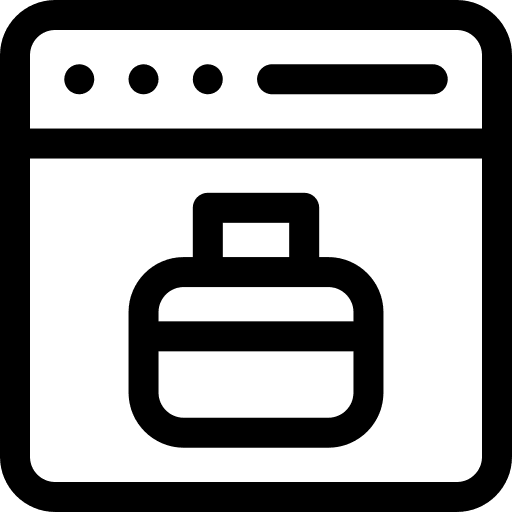 Job internet business and finance job icon