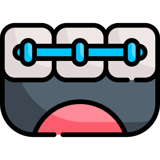 Braces healthcare and medical dentist braces icon