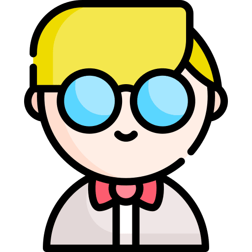 Nerd man social people icon