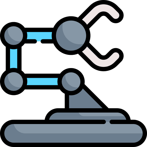 Robotic arm electronics manipulator robot icon