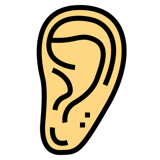 Ear body parts healthcare and medical medicine icon