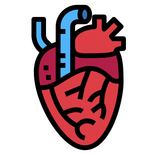 Heart healthcare and medical human organ icon