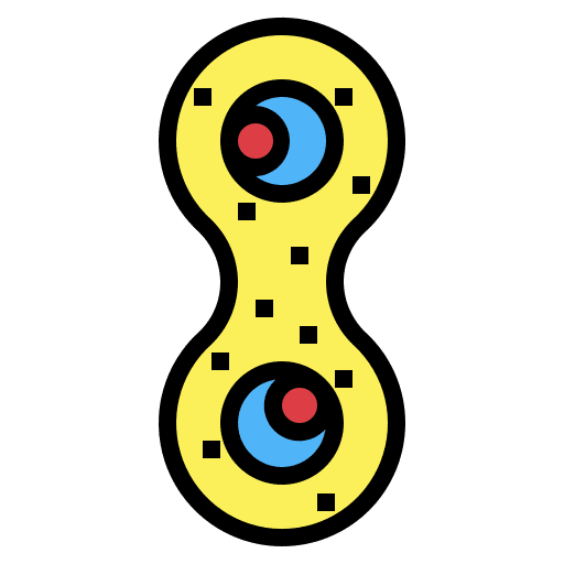 Mitosis atom mitosis healthcare and medical icon