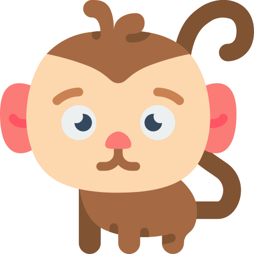 Monkey animal kingdom mammal wildlife icon