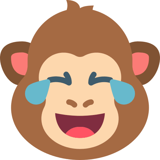 Monkey happy tears monkey icon