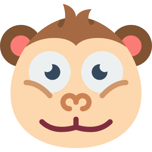 Monkey tears animal avatar icon