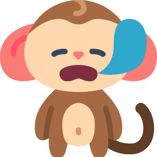 Monkey wildlife emoticons animal kingdom icon