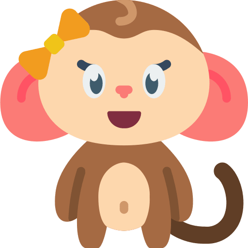 Monkey zoo animal ape icon