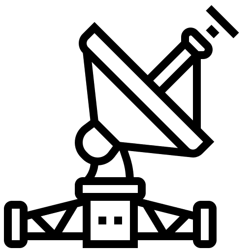 Satellite dish technology radio antenna icon