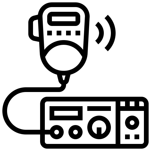Transceiver communications radio portable icon
