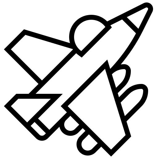 Aircraft transportation weapon war icon