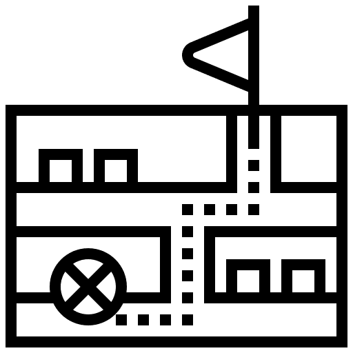 Map mission maps and location tactics icon