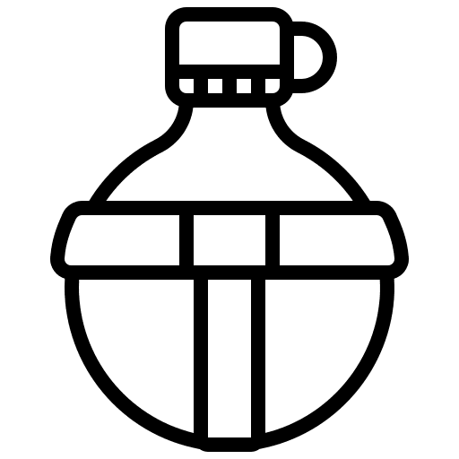 Water military bottle traveler icon