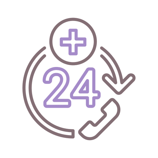 24 hours support commerce and shopping support time icon