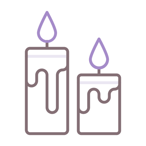 Candles burning flame illumination icon