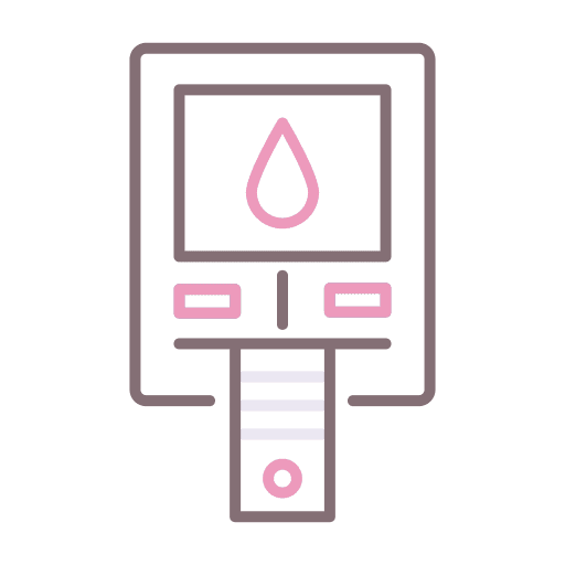 Diabetes blood glucometer hospital icon