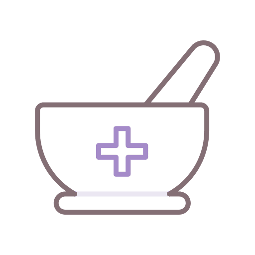 Grinding mortar pharmacy pestle icon