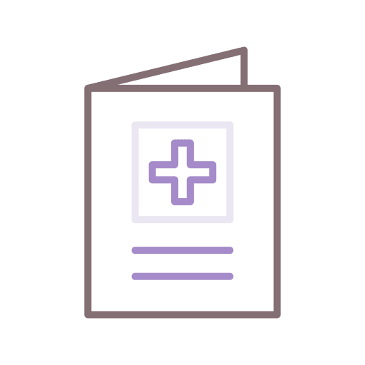 Medical history heart rate card report icon