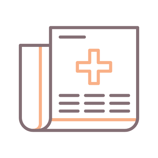 Newspaper news document information icon