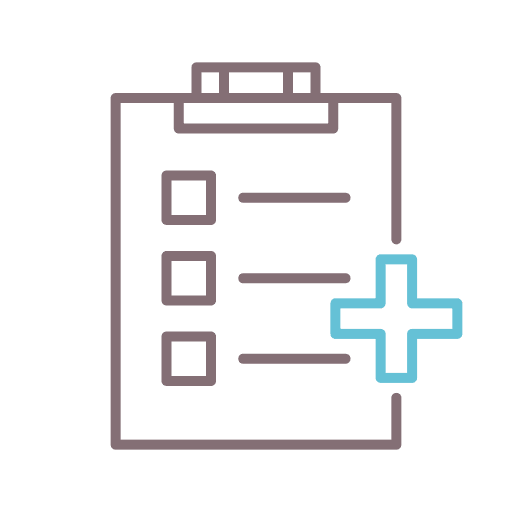 Medication clipboard criteria medical report icon