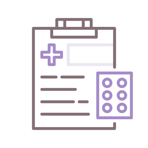 Report form clipboard medication icon