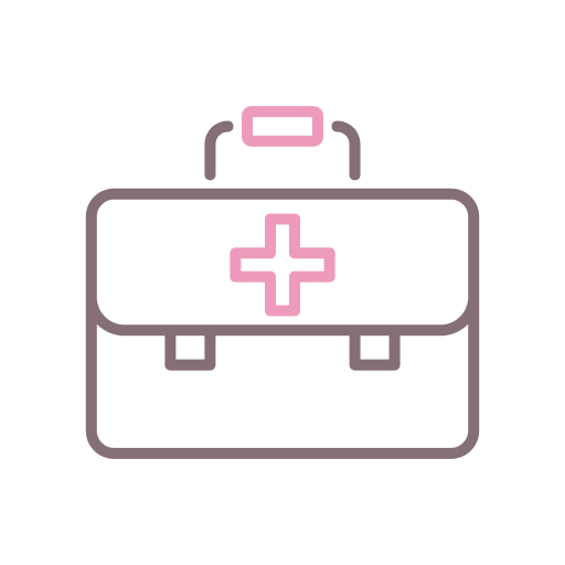 Briefcase healthcare and medical medical kit office icon