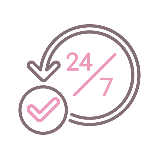 24 hours sign help info customer service icon