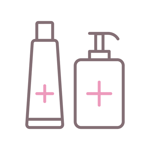 Cleaning products travel shower toothpaste icon