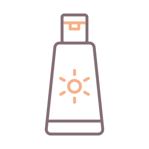 Sunscreen sun protection skincare suncream icon