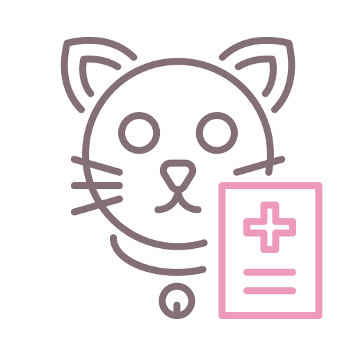 Veterinary cat pet pedigree icon