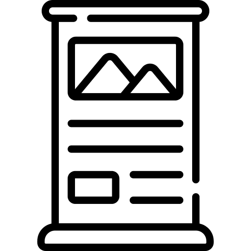 Banner marketing rollup advertisement icon